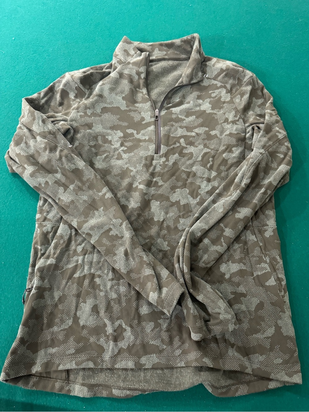 Lululemon Half-Zip Camouflage Pullover - Olive Camo